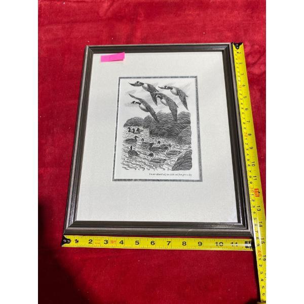  Walter Bohl titled "Dropping In."  Print (7.75" x 5.75" Before Frame)