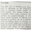 Image 3 : 2015 $20 Sabre-Tooth Tiger Fine Silver Coin 31.39 Grams
