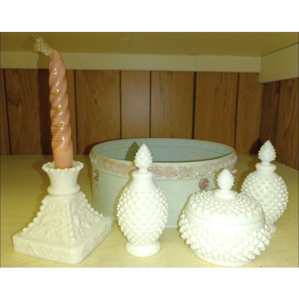 Milk  Glass Ornamental Decor