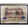 Image 1 : Two German 50 Mark Reichsbank Notes, 1920s, With Certificate of Authenticity