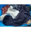 Image 8 : Several Bins Containing: Assorted Household Linens, Curtains, Cushions and Some Outdoor Gloves etc.