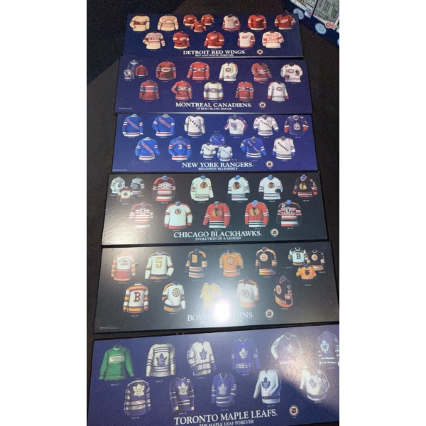 NHL Hockey Heritage Series Mini-Plaques Wall Mounted Prints