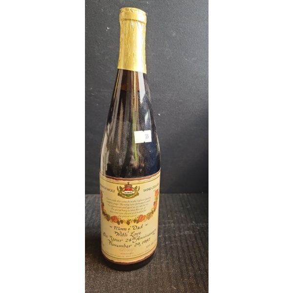 Custom Labled red Table Wine - Andrew Wolf Winery