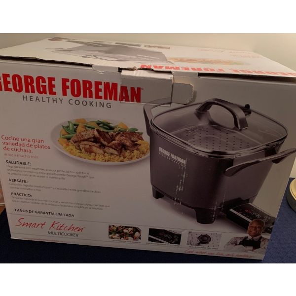 New George Forman Healthy Cooking Electric Grill RC0010B