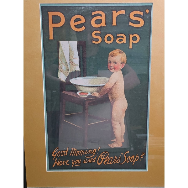 Framed Pears' Soap Advertisement Print, 15 x 20 Inches