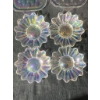 Image 6 : Iridescent Glass Serving Trays and Flower-Shaped Dishes Set