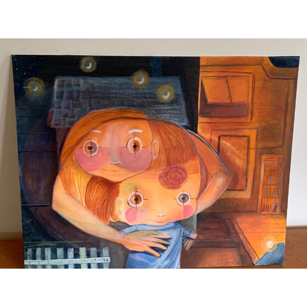 Lauri Ansell Smirk Oil On Board  16 x 20