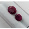 Image 2 : $9,540 Appraisal - 6.36 ct Cert. Ruby Gemstone Pair