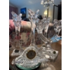 Image 4 : crystal candleholders and a Nova Scotia Crystal clock