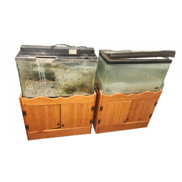 30" Marina Glass Aquariums with Pine Stands
