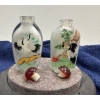 Image 3 : Pair of Crane Glass Snuff Bottles 2.75H, 3H 