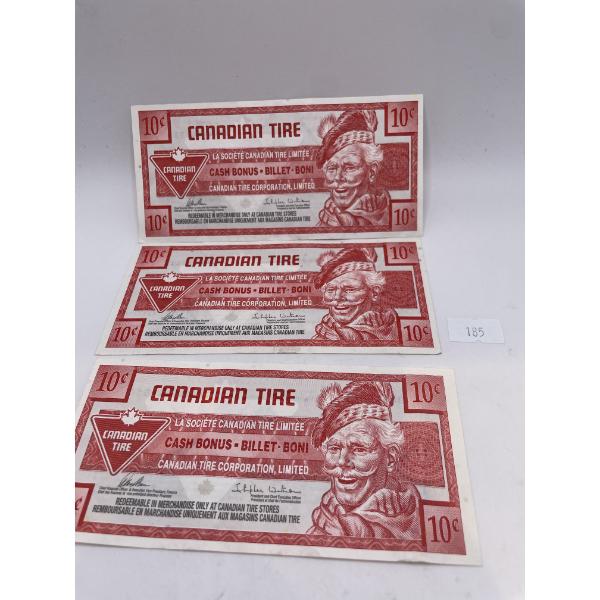 10 Cent Canadian Tire Paper Money