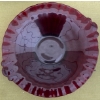 Image 3 : Vintage Anchor Hocking Old Royal Ruby Red Depression Glass Plate Set (12), 1 Plate Has a Small Chip