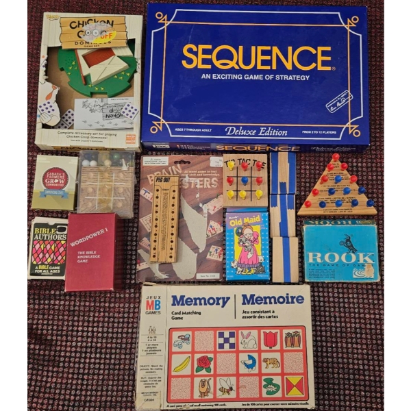 Board, Card, and Educational Games Lot