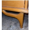 Image 7 : Mid Century Modern Four Drawered Tallboy Solid Wood Dresser  36"w x 20"d x 51" tall