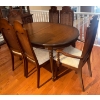 Image 12 : Vintage Mahogany 7 Piece Dining Set w/ Upholstered Seating 