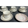 Image 5 : Fine Bone China Teacup and Saucer Set, 5 Pieces