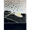 Image 2 : 1ct Round Moissanite Vivid Yellow with 50 Round Cubic Zirconia in Dual Halos 925 Silver Pendant