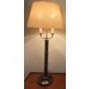 Image 1 : Antique Table Lamp w/ Lacquered Base & Fabric Shade