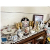 Image 1 : Collection of vintage-style decorative items. Figurines, salt and pepper shakers, porcelain angel 