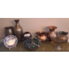 Image 1 : Varitey of Copperware, Glass Bowls, Bradford Exchange Circle of Love Plate.  Tallest Vase 16 h