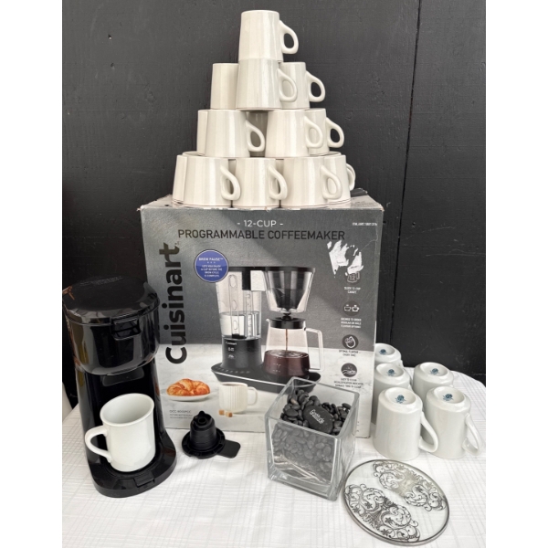 New Cuisineart 12 Cup Programmable Coffe Maker w/ Assorted Java Accessories 