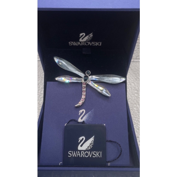 Swarovski Crystal Light Blue Dragonfly Broch 