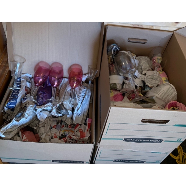 Assorted Stemware Collection - Cranberry Crystal & More