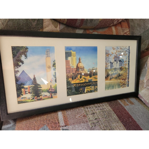 Framed Tri Image Art Prints Lauren Chabot & More - One Signed 