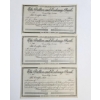 Image 1 : Vintage Stock Certificates For "The Bullion and Exchange Bank" Located In Carson City, Nevada