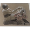 Image 1 : Charcoal and Pastel Sketch Titled " Mother and Child" by Karen James ( 12 x 12 Before Frame)
