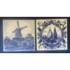 Image 2 : Blue Delft Royal Goedewaagen Provimi Veal Holland Tiles & Vintage Landex Royal Craft Mantel Clock  8