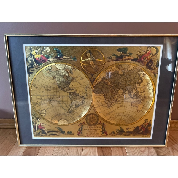 IL MAPPAMONDO DEL GLOBO, Hand Made in Paris, France - 24x17 
