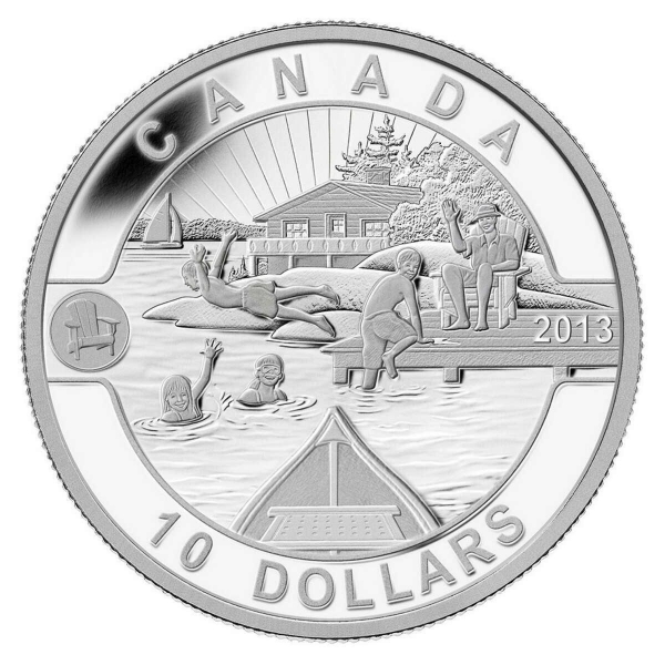 2013 $10 O Canada: Canadian Summer Fun - Pure Silver Coin