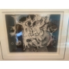 Francine Gravel 1974 "Jeux cosmiques" 5/20 etching on copper plate 18 x 16