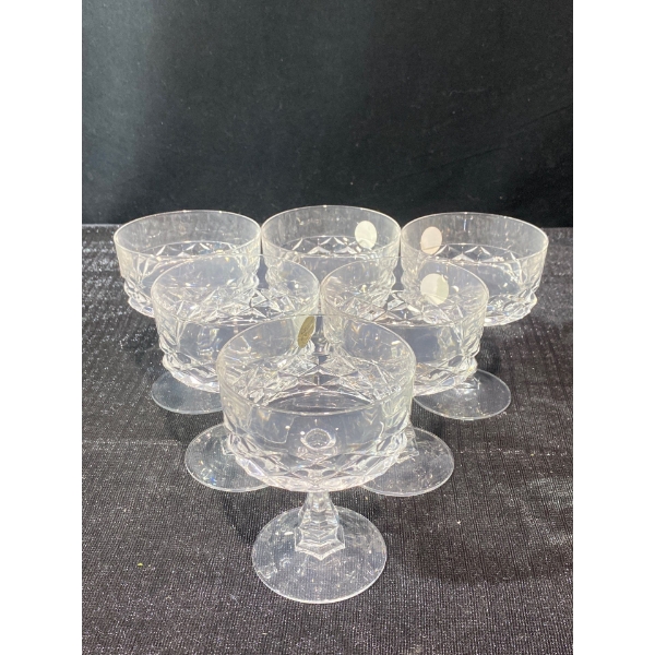 Cristal d'Arques Genuine Lead Crystal Champagne Glasses, Set of Six