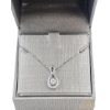 Image 3 : 10K White Gold Diamond Pendant, Teardrop & Infinity Symbol With A Central Swaying Diamond 2.13G 