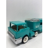 Image 2 : VINTAGE STRUCTO 1960'S PRESSED STEEL TEAL VISTA DOME HORSE VAN 22" LONG great condition all original