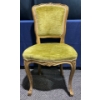 Image 1 : Green Velvet Queen Anne Style Chair, 20Dx18Wx37H 18H Seat, Paint Chips