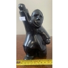 Image 1 : Inuit Pearlite Argillite Stonecraft Eskimo Statue - Spear Missing 8T