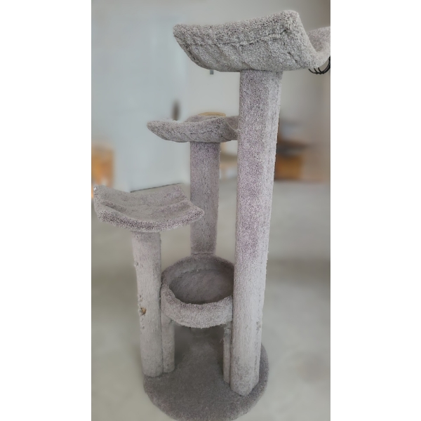 Multi- Level Carpeted Cat Tree 27" Diameter Base, 66 T