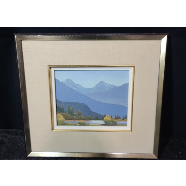 "Near Jasper", Artist: John Arends, Framed Oil on Canvas 18 X 16