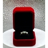 Image 3 : 2ct Round Moissanite with 1ct Set in Center, 0.5ct on Either Side in 925 Silver Ring - Size 7