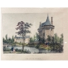 Image 1 : Colored Lithograph Print Titled ""Chateau De Thevray" Felix Benoist