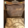 Image 3 : Set of 2 Lovely Cloth and Wooden Seats; One Seat is Broken - 25W, 32D, 34T