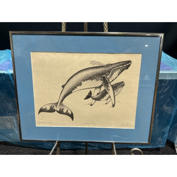 Lahaina Maui "Humpback Whales" Print 15Wx11H