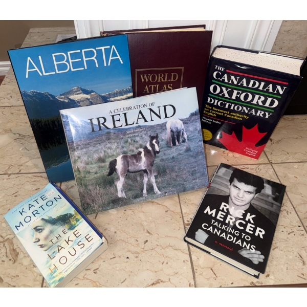 Assorted Interests Bokk Collection - Vintage Atlas Alberta Ireland Rick Mercer & More