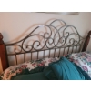 Image 2 : King Bed with Metal Scrollwork Headboard, Twin Box Springs and Supports