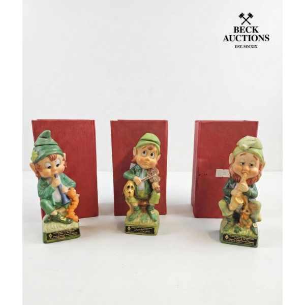 Vintage Hoffman Distilling Company Mr. Lucky series leprechaun Porcelain Whiskey Decanter 1970s