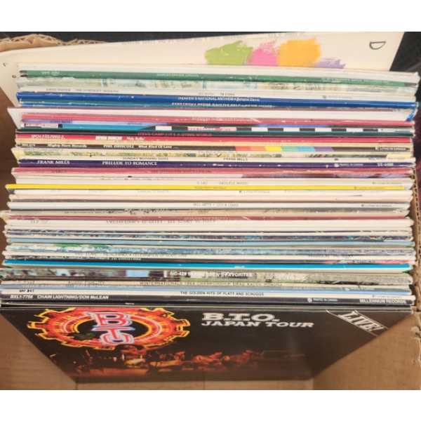 Box Lot of Assorted Vinyl Records Including Rita Coolidge and Eddie Rabbitt